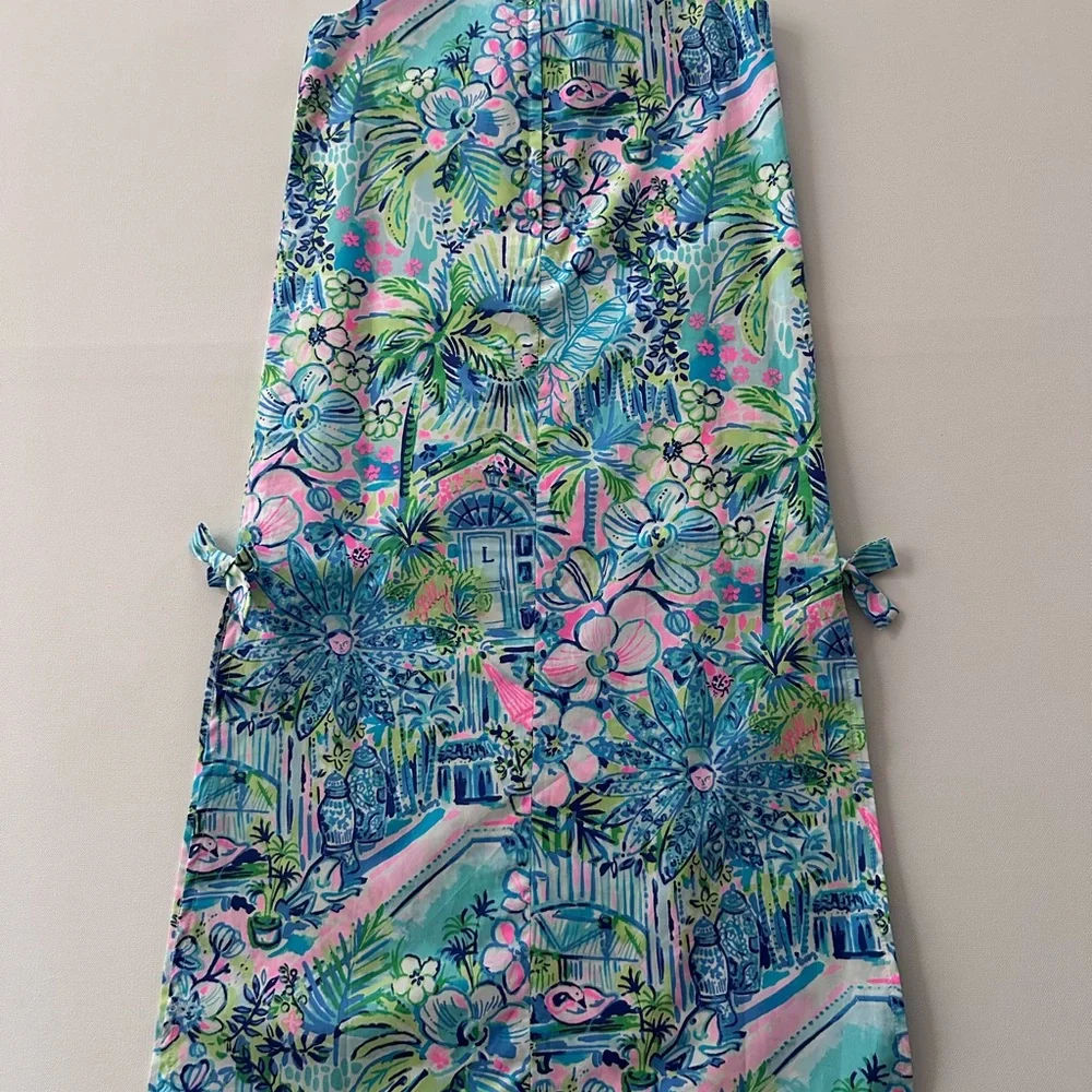 Lilly Pulitzer Girls 6 Floral Tropical Maxi Dress NWT Houses Spring Summer - Picture 6 of 8